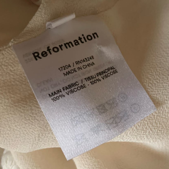 Reformation Cream Embroidered Blouse - Picture 9 of 11